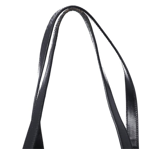 PRADA Triangle Logo Nylon Tote Black Leather - Picture 5 of 10